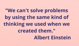 We can't solve problems using same thinking - Aristotle, bethterry.com